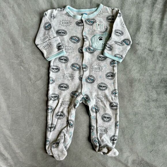 4/$10 - Bon Bebe “Im Roar Some” Snap-Up Footie - Picture 1 of 5